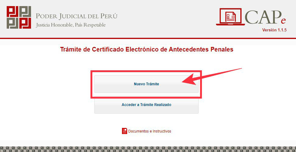 Certificado de antecedentes penales Perú